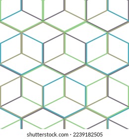 seamless dots doodle rhombus colorful pattern. Trendy abstract background.