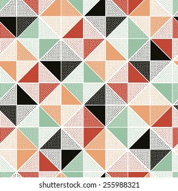 seamless dots geometric triangle pattern