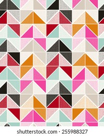 seamless dots geometric triangle pattern