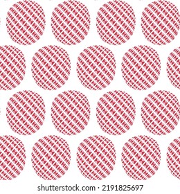 seamless dots modern egg red pattern. white background geometry circle color seamless fabric sample. geometric pattern swatch vector illustration