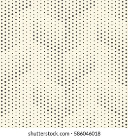 Seamless Dots Pattern. Abstract Black and White Halftone Background. Vector Regular Zigzag Texture