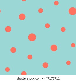 Seamless dots pattern with blue background