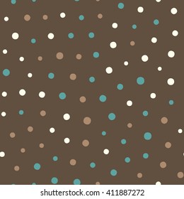Seamless dots pattern in chocolate palette