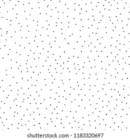 Seamless dots pattern. Ink illustration. Geometric pattern for wrapping paper. Monochrome design. Isolated on white background. 