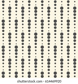 Seamless Dots Pattern. Vector Black and White Circle Background. Abstract Pixel Texture. Minimal Graphic Design