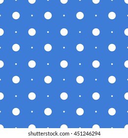 Seamless dots pattern. Vector seamless on blue background