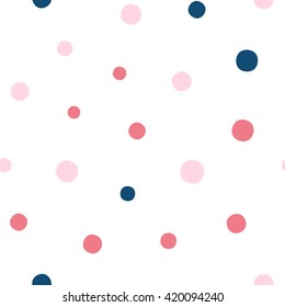 Seamless dots pattern. Vector repeating texture.