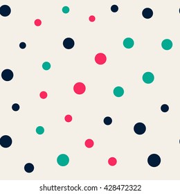 Seamless dots pattern. Vector repeating texture.
