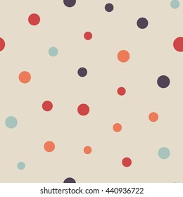 Seamless dots pattern. Vector repeating texture.