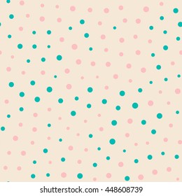 Seamless dots pattern. Vector repeating texture.