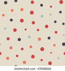 Seamless dots pattern. Vector repeating texture.