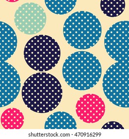 Seamless dots pattern. Vector repeating texture.