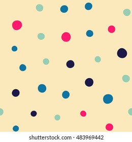 Seamless dots pattern. Vector repeating texture.