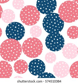 Seamless dots pattern. Vector repeating texture.