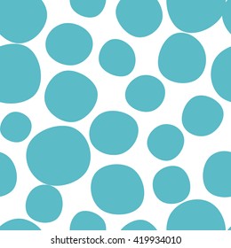Seamless dots pattern with white background. Vector repeating texture.