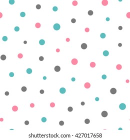 Seamless dots pattern with white background