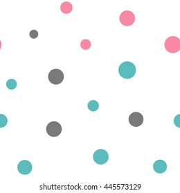 Seamless dots pattern with white background