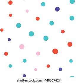 Seamless dots pattern with white background