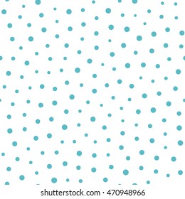 Seamless dots pattern with white background. Vector repeating texture.