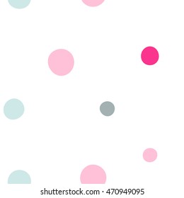 Seamless dots pattern with white background. Vector repeating texture.