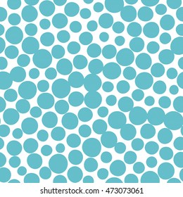 Seamless dots pattern with white background. Vector repeating texture.