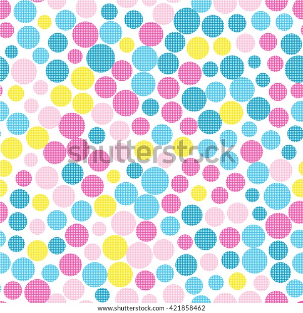 Seamless Dots Pattern White Background Vector Stock Vector (Royalty