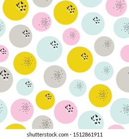 Seamless dots with soft color, vector illustrations