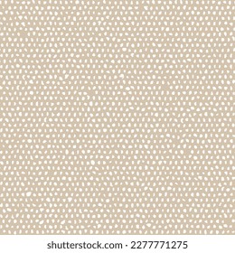 
Textura de puntos sin inconveniente. Patrón de mosaico de textura beige infinito. Fondo de lienzo vectorial