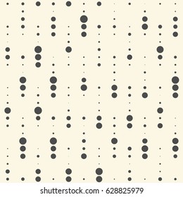 Textura de pontos sem emenda. Papel de Parede de Círculo Mínimo. Fundo preto e branco caótico