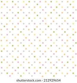 Seamless dotted background. Pastel colors