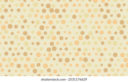 Seamless dotted pattern with colorful circles, ideal for textile fabrics, wallpaper, or abstract backgrounds. A trendy geometric design for creative decor.