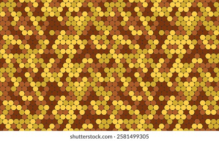 Seamless dotted pattern with colorful circles, ideal for textile fabrics, wallpaper, or abstract backgrounds. A trendy geometric design for creative decor.