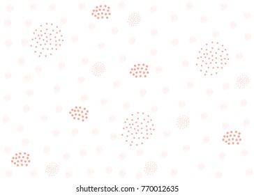 Seamless dotted pattern with grouped dots on white. Pastel Color Design. Minimalism. Vector Illustration