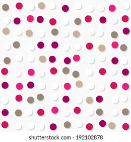 Seamless dotted pattern with random circles. Eps10