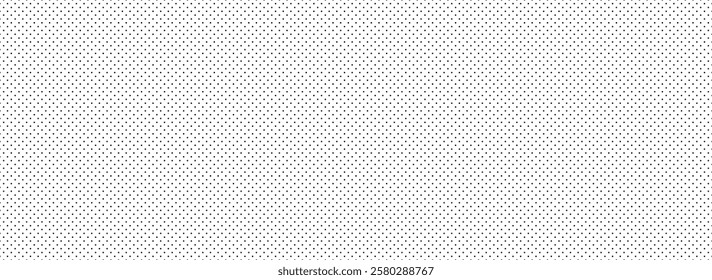 Seamless dotted repeated texture. Black and white polka dot pattern. Repeated endless backdrop. All over halftone wallpaper. Regular grid background. Vector textile or fabric poka dot swatch