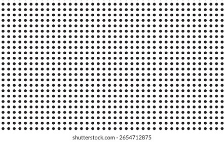 Textura repetida punteada sin fisuras. Patrón de lunares blanco y negro. Repitiendo la textura de puntos sin fin. Todo el Fondo de pantalla de semitono. Fondo de cuadrícula normal. Vector textil o tela swatch Plantilla