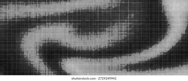 Nahtlos gepunktete wiederholte Textur. Schwarz-weißes Tupfenmuster. Textur mit sich wiederholenden endlosen Punkten.