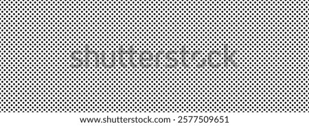Seamless dotted repeated texture. Black and white polka dot pattern. Repeating endless dots texture. All over halftone wallpaper. Regular grid background. Vector textile or fabric swatch template