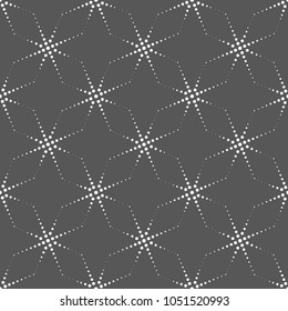 Seamless dotted star pattern. Abstract vector illustration. 
