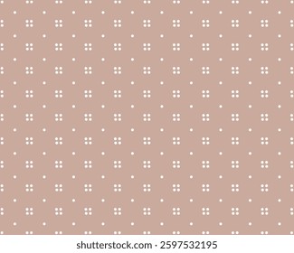 Seamless dotted vector pattern. Smooth geometric texture. Brown abstract background with beautiful dot pattern. Repeating design and suitable for wallpaper, decoration, background, paper fabric, etc.