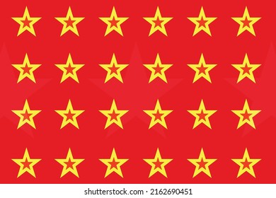 Seamless double yellow star on a red back ground