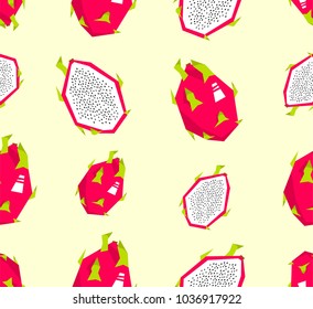 Seamless dragon fruit pattern