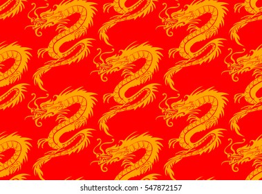 seamless dragons pattern