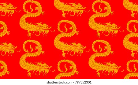 seamless dragons pattern
