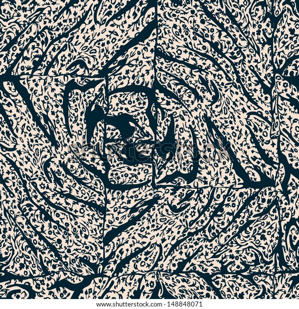 Seamless Drapery Flower Patterns On Folded Stock Vector Royalty