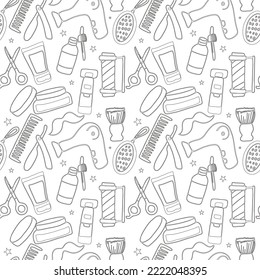 	
Nahtlose Zeichnung, handgezeichnet, Barber Icons Set Vektorgrafik