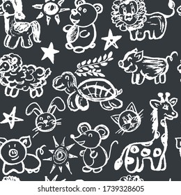 Seamless drawing. Icons, signs, symbols. Elements for design