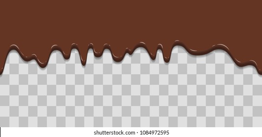 Seamless Drip. Dripping Glaze, Cream, Ice Cream, White Chocolate, Vanilla. Drops Flowing Down. Cartoon Illustration For Web, Advertising, Banner, Poster, Flyer, Business Card. Vector Illustration.