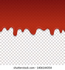 Seamless dripping caramel vector design illustration isolated on background