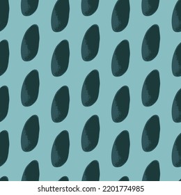 Seamless drop shaped vector all over dotted pattern with grunge texture, brush strokes. Monochrome green, great for wallpaper, textiles, stationery, fashion, home decor, accessories and more.